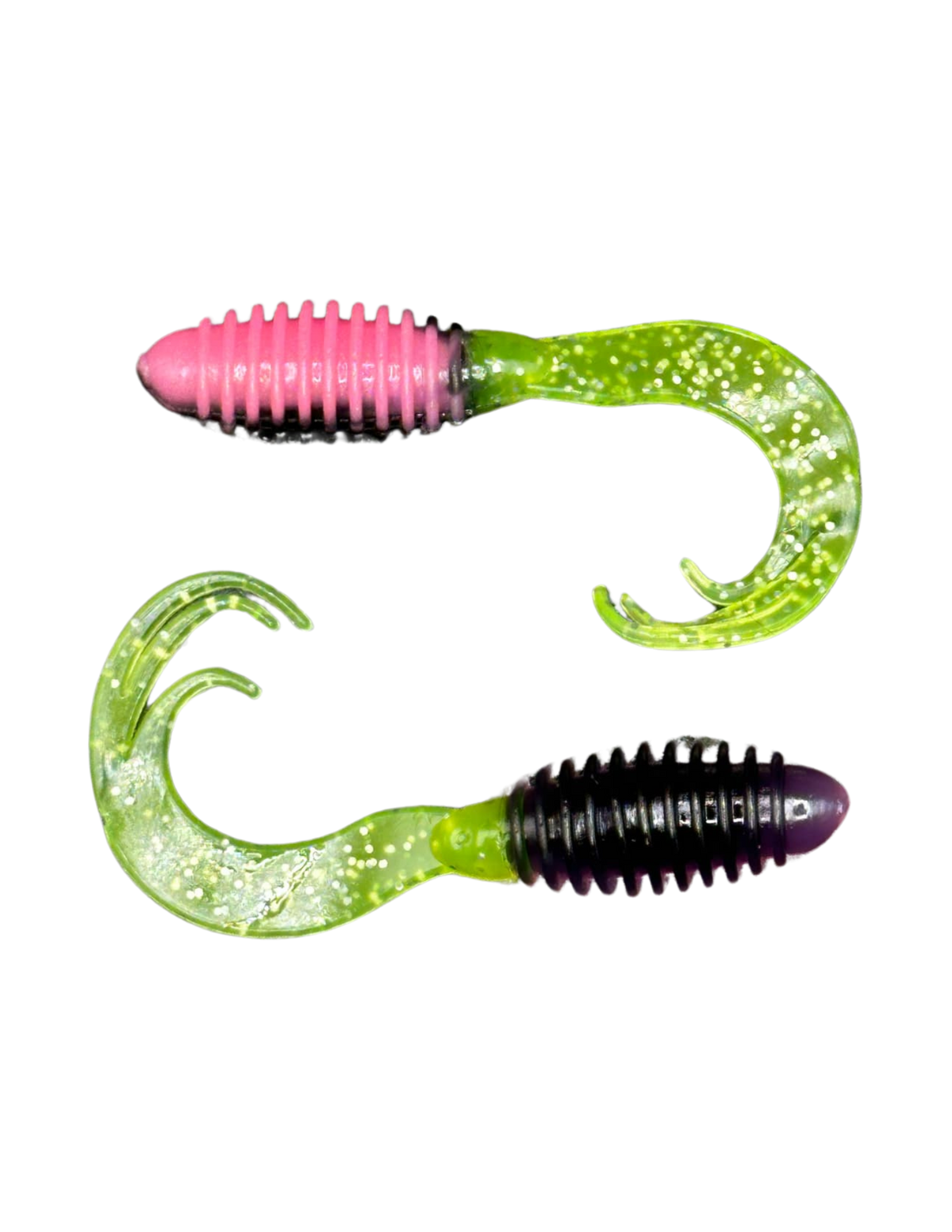 Soft Plastics ATX Lures Soft Series 2" Ribbed Triple Curl Tail Popsicle ATX Lures Soft Series 2" Ribbed Triple Curl Tail Crappie Bait