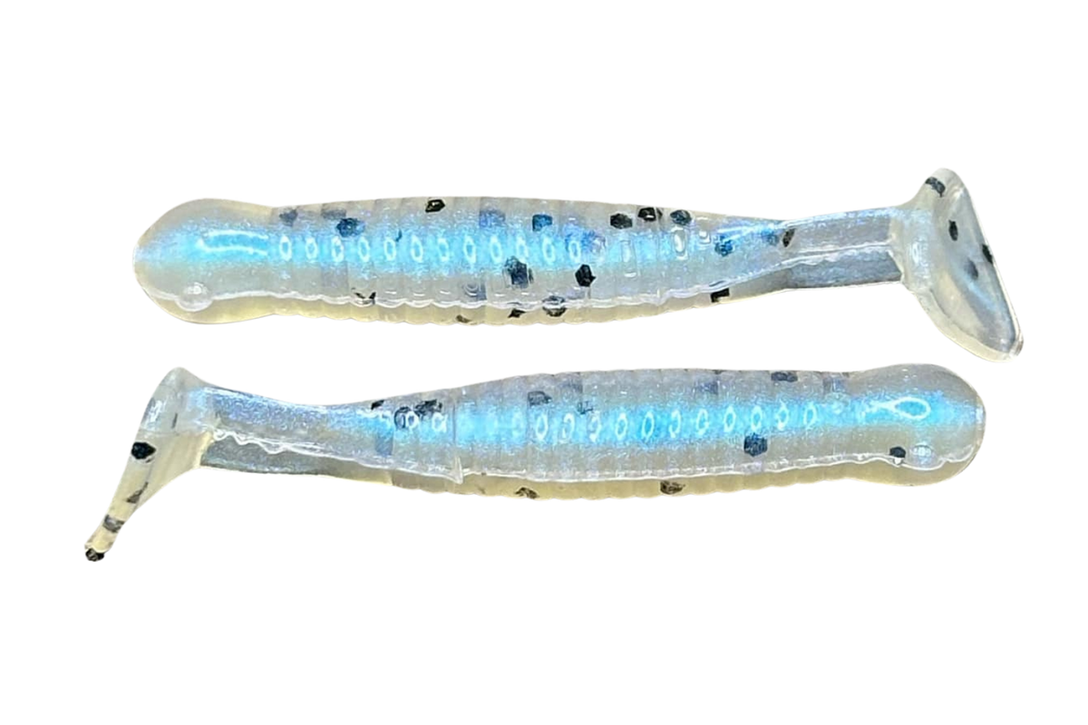 ATX Torpedo ATX Lures Torpedo – 1.5" Paddle Tail Soft Plastic Crappie Bait Blue Pearl Crappie Paddle Tail Lure – ATX Torpedo 1.5" Soft Bait