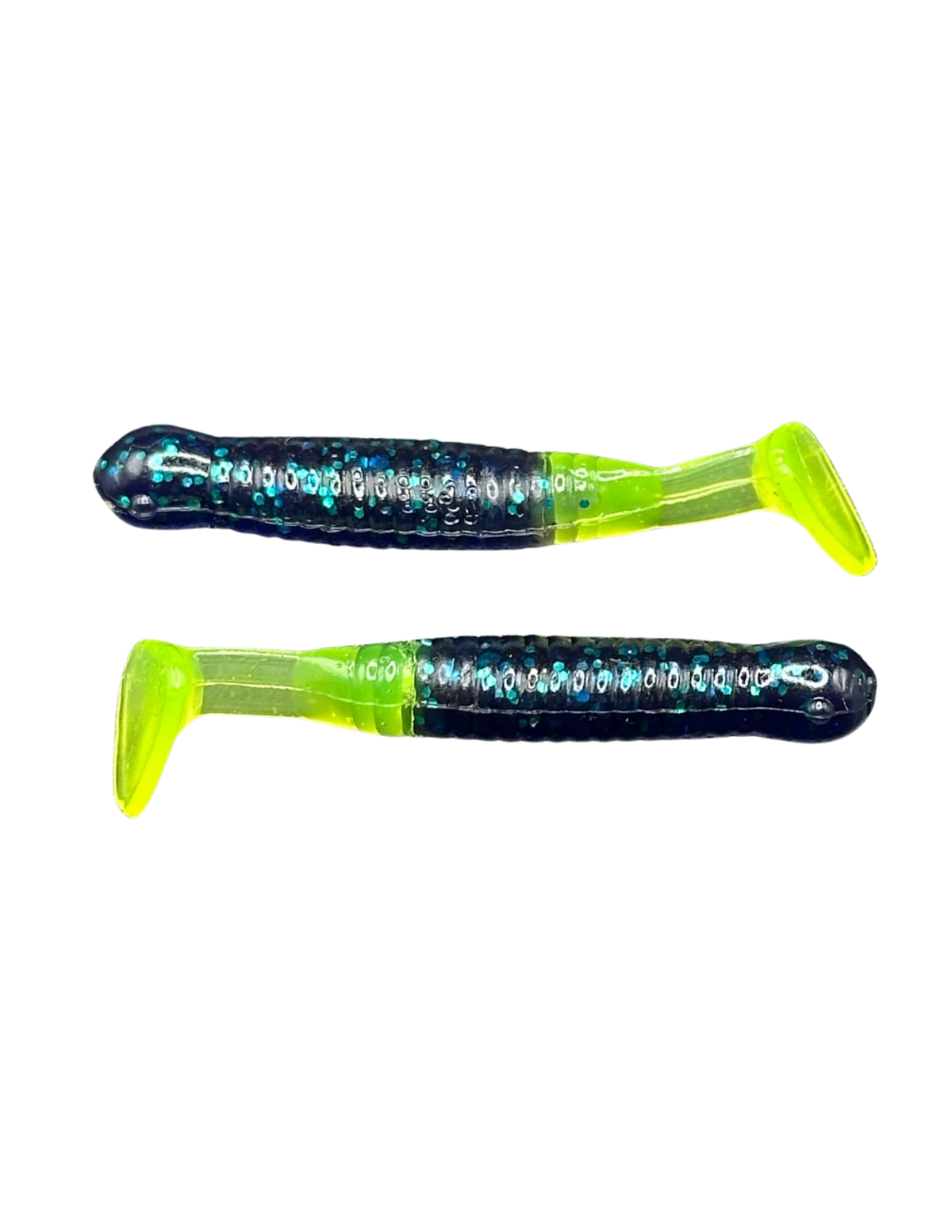 ATX Torpedo ATX Lures Torpedo – 1.5" Paddle Tail Soft Plastic Crappie Bait June Bug/Chartreuse Tail Crappie Paddle Tail Lure – ATX Torpedo 1.5" Soft Bait