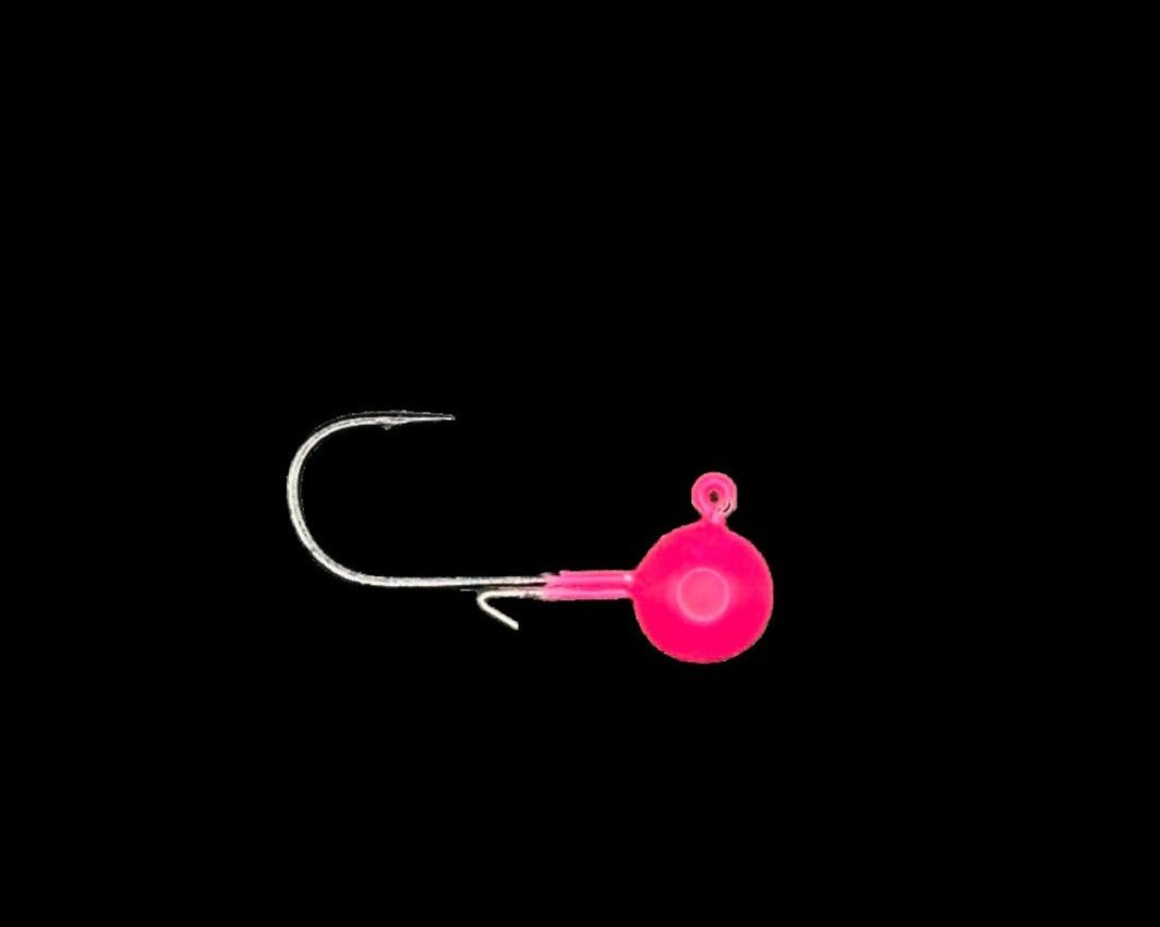 Jig Head ATX Lures Tungsten Jigheads 1/32 oz / Pink Tungsten Jigheads with Mustad Hooks – Compact, Sensitive & Sonar-Ready