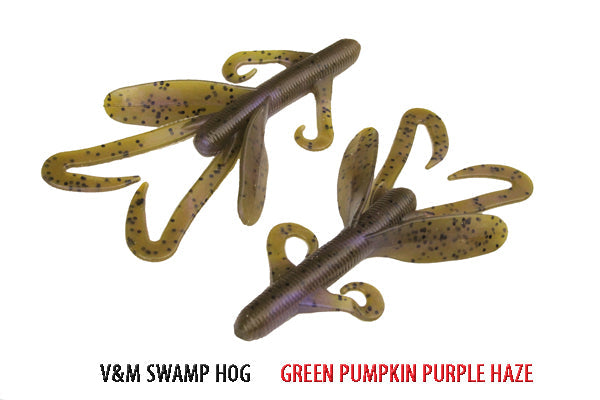 Soft Plastic Baby Swamp Hog Green Pumpkin Purple Haze Baby Swamp Hog