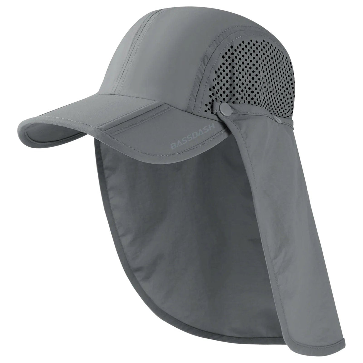 Apparel Bassdash Coolhead Fishing Hat Light Grey Foldable Brim Bassdash Coolhead Fishing Hat | Pescador Fishing Supply