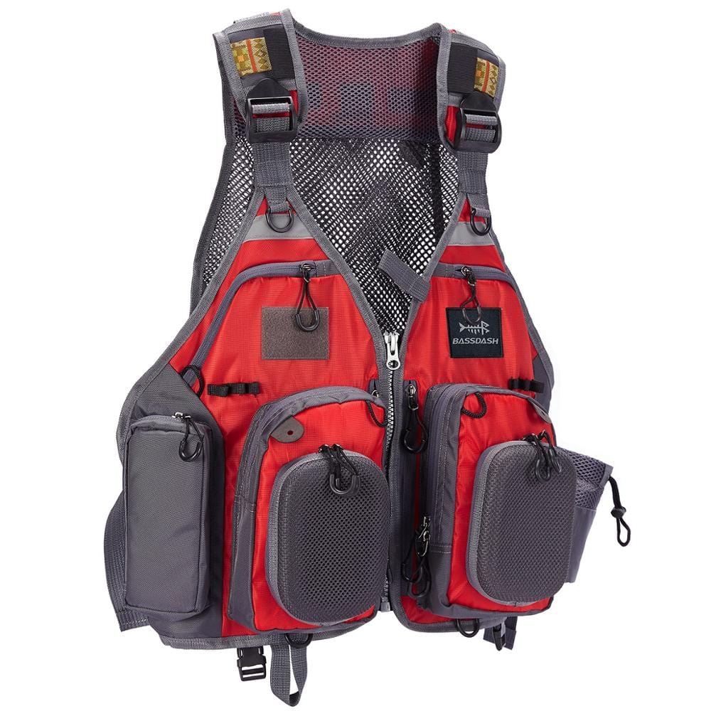 Bassdash F22 Adjustable Fishing Vest | Pescador Fishing Supply Red