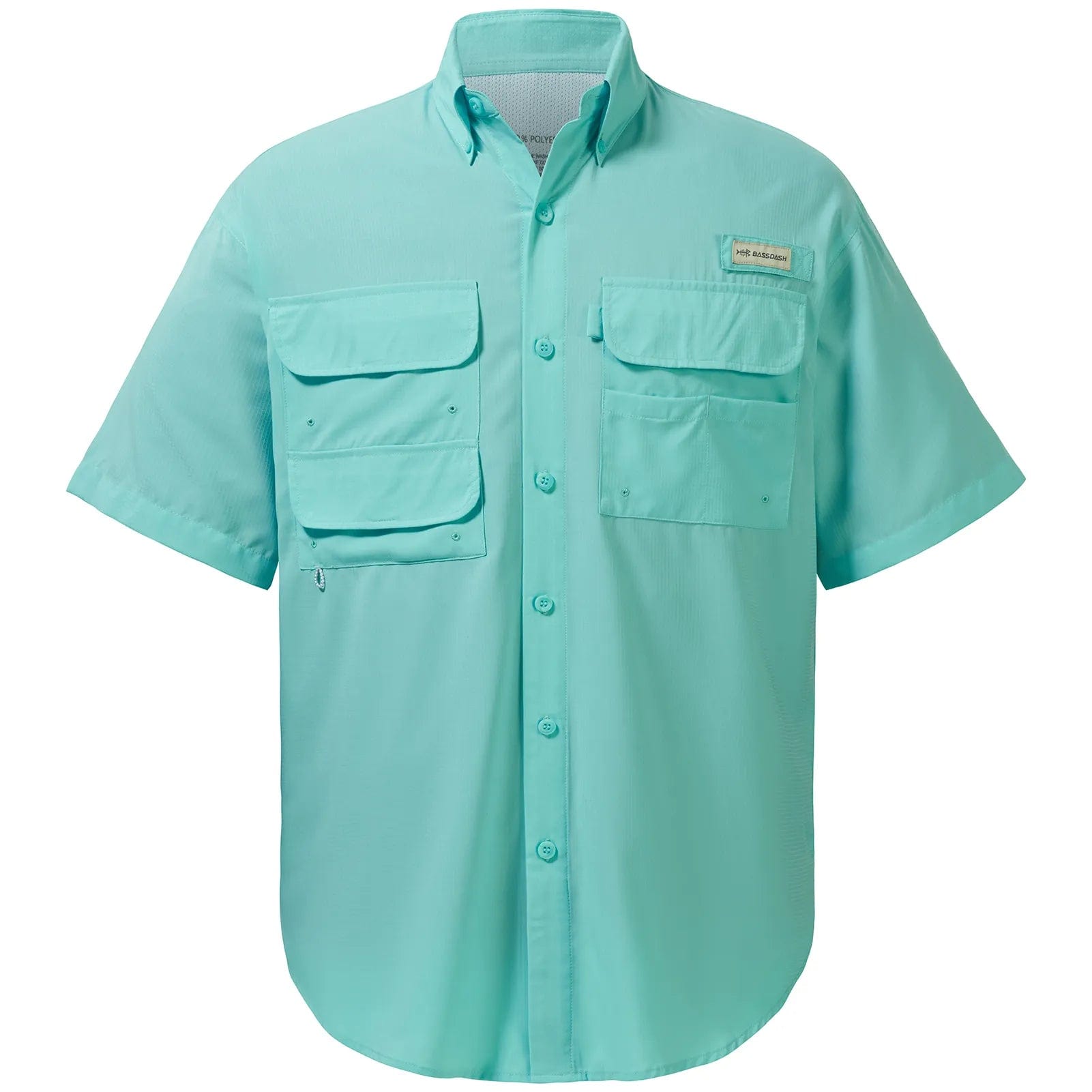 Columbia PFG Mens Fishing Shirt Medium Vented Back Short Sleeve Khaki