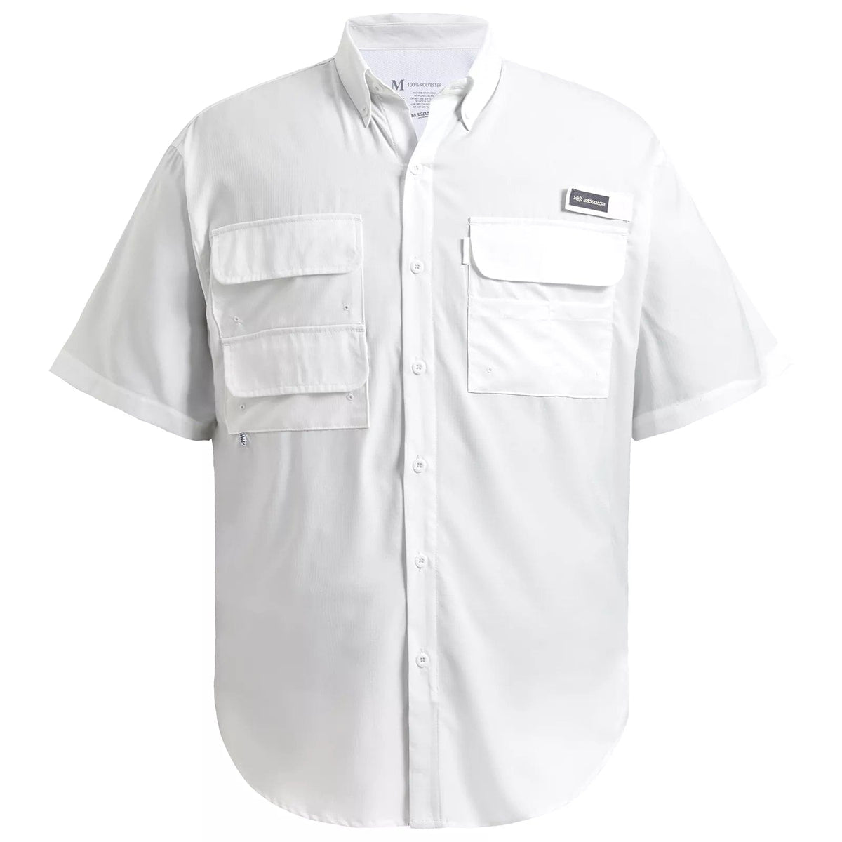 Apparel Bassdash Men&#39;s Button Down Short Sleeve Fishing Shirt White / Medium