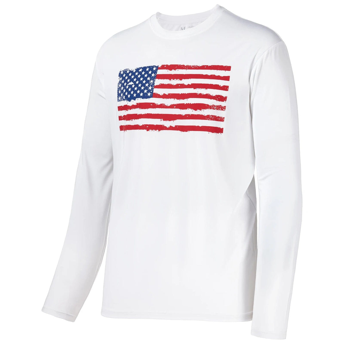 Apparel Bassdash Vintage American Flag Fishing Shirt Long Sleeve White / M Bassdash Vintage American Flag Fishing Shirt | Pescador Fishing Supply