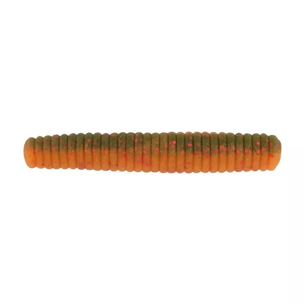 Baits Berkley PowerBait MaxScent Lil&#39; General Worm Watermelon Copper/Orange w/Red Berkley PowerBait MaxScent Lil&#39; General Worm - Pescador Fishing Supply