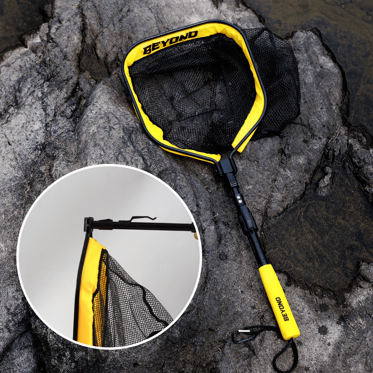 Landing Nets Beyond Braid Floating Folding Fishing Net with Telescopic Handle Beyond Braid Floating Folding Fishing Net – Pescador Fishing Supply