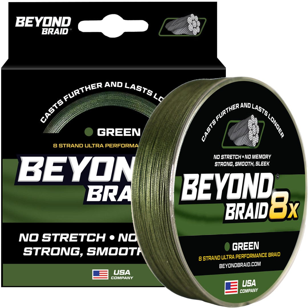 Fishing Line Beyond Braid Green 8X Ultra Performance 8 Strand Braided Fishing Line Beyond Braid 8X Green Braided Fishing Line – Pescador Fishing Supply