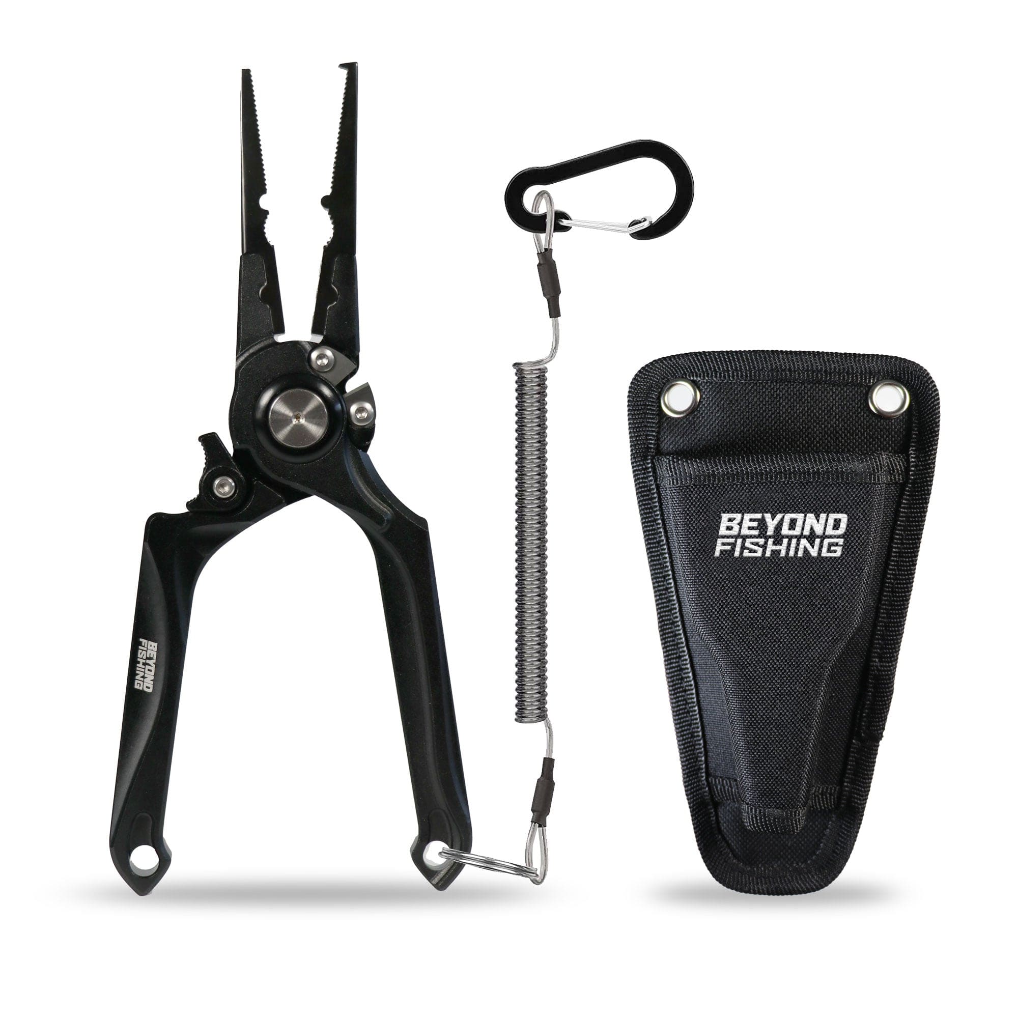 Fishing Accessories Beyond Braid Pro Aluminum Series 8″ Fishing Pliers Black Beyond Braid Pro Aluminum 8" Fishing Pliers - Pescador Fishing Supply