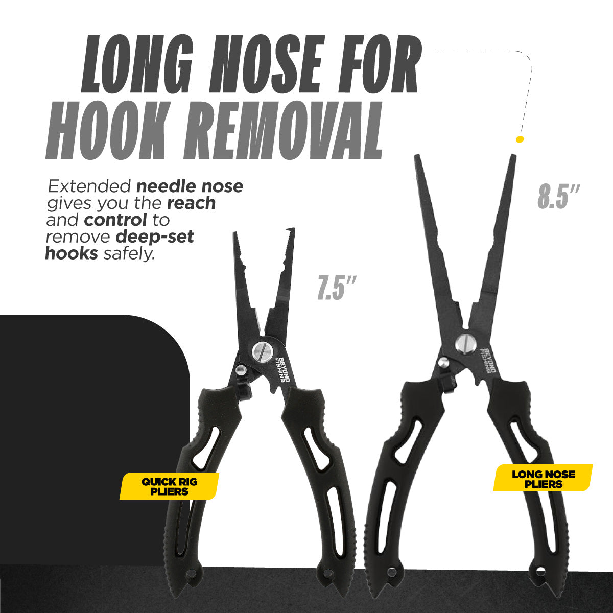 Beyond Fishing 8.5” Long Nose Fishing Pliers Beyond Fishing 8.5” Long Nose Fishing Pliers