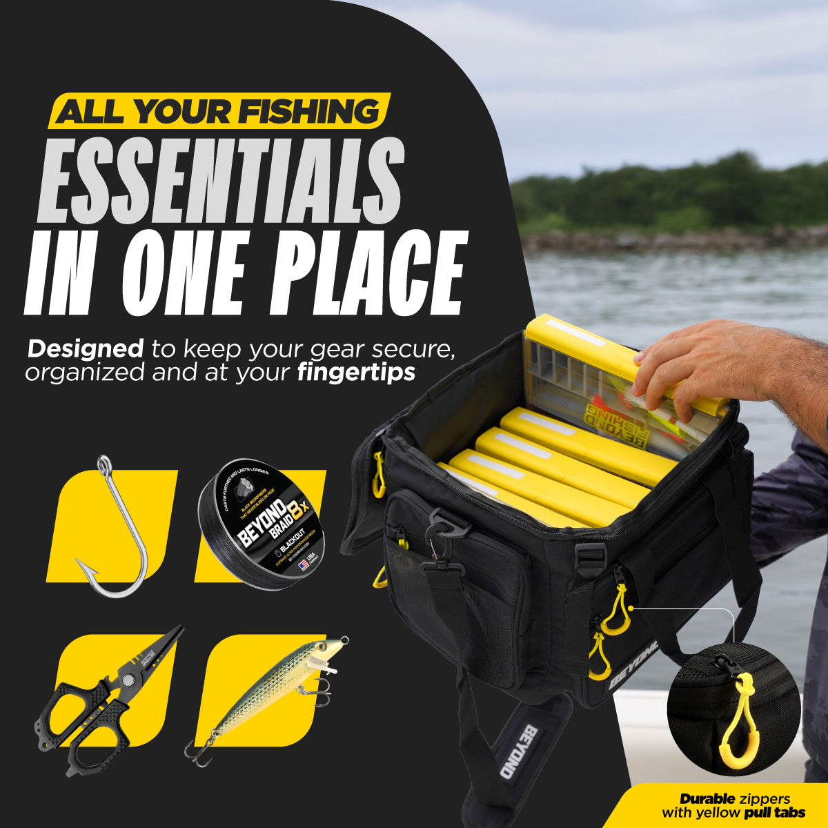 Beyond Fishing Hauler Tackle Bags -Available in Medium, Large, and Extra-Large Beyond Fishing Hauler Tackle Bags -Available in Medium, Large, and Extra-Large