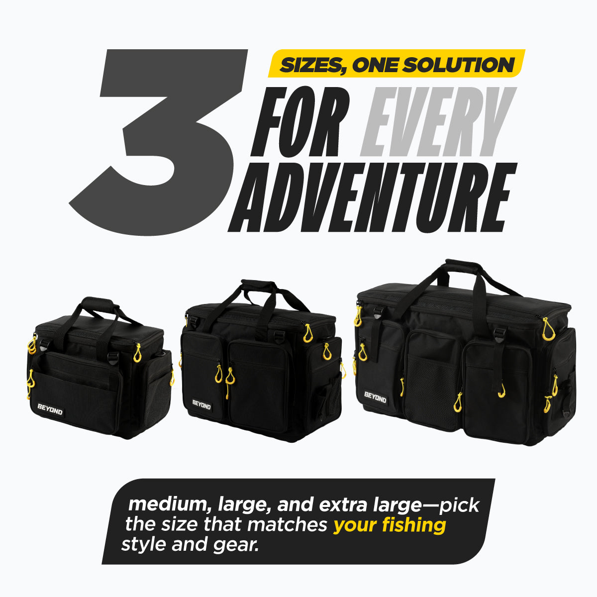 Beyond Fishing Hauler Tackle Bags -Available in Medium, Large, and Extra-Large Beyond Fishing Hauler Tackle Bags -Available in Medium, Large, and Extra-Large