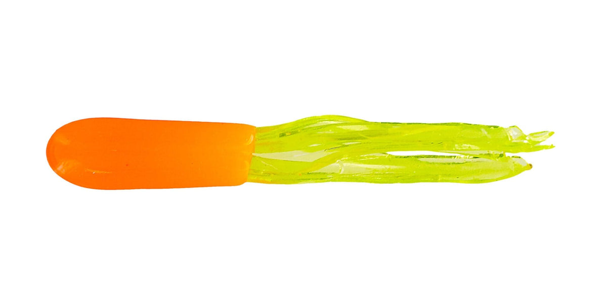 Baits Big Bite Baits 1.5&quot; Crappie Tube Orange/Chartreuse Big Bite Baits Crappie Tube | Pescador Fishing Supply