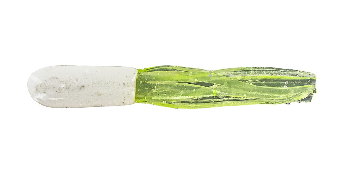 Baits Big Bite Baits 1.5&quot; Crappie Tube White/Chartreuse Big Bite Baits Crappie Tube | Pescador Fishing Supply