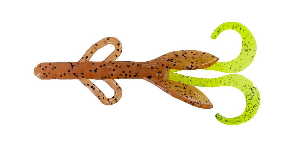 Baits Big Bite Baits 4&quot; Creature Pumpkin Chartreuse Big Bite Baits 4&quot; Creature | Pescador Fishing Supply