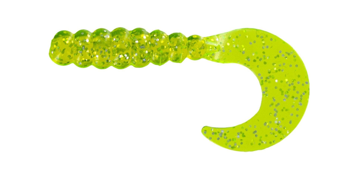 Baits Big Bite Baits Fat Grub Chartreuse Shine Big Bite Baits Fat Grub - Pescador Fishing Supply