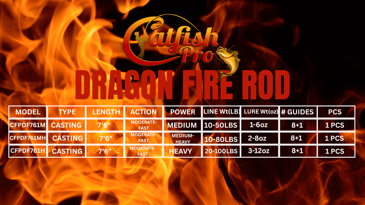 Catfish Rod Black Dragon Fire Casting Rod Black Dragon Fire Casting Rod