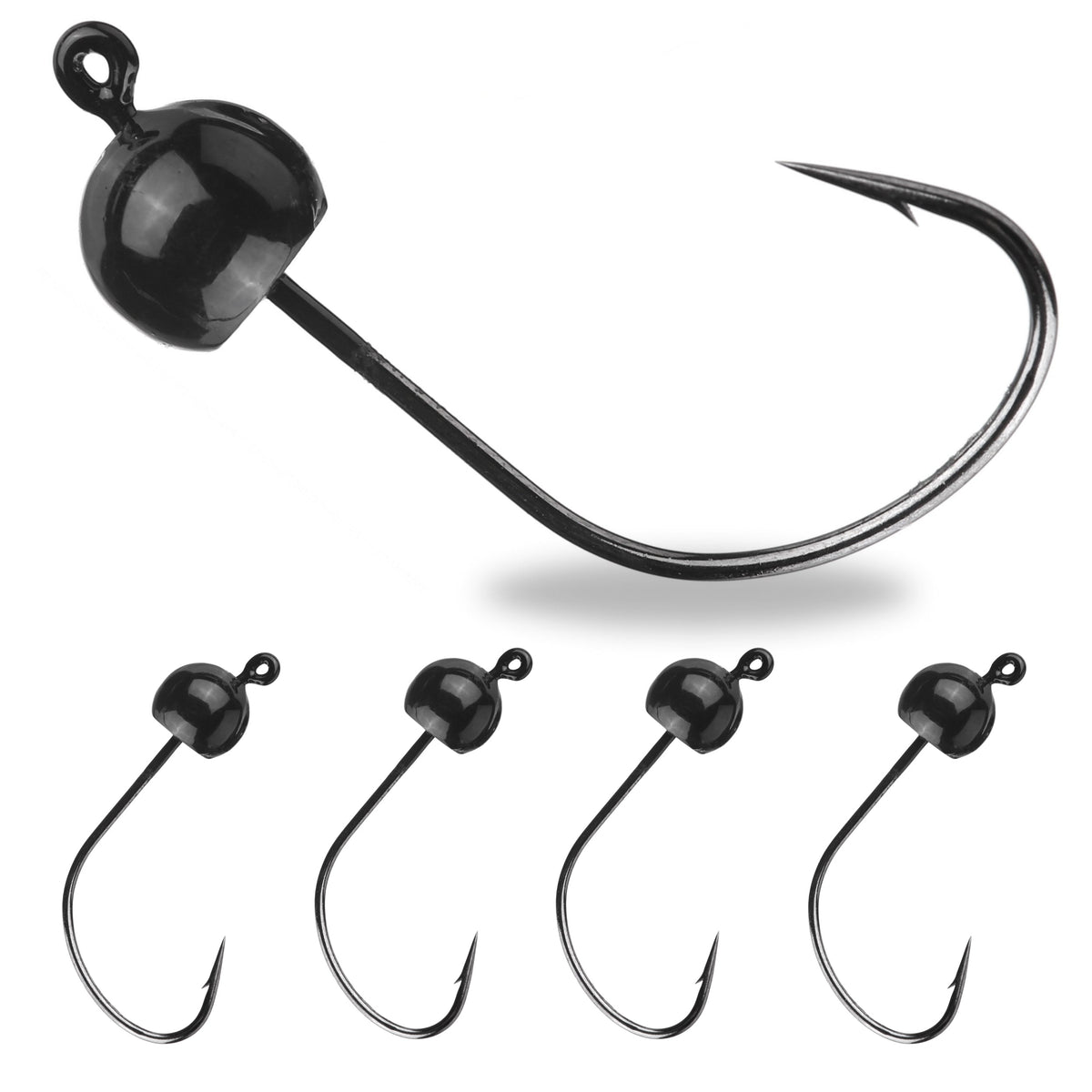 Reaction Tackle Tungsten Wacky Jig Heads – 5 Pack
