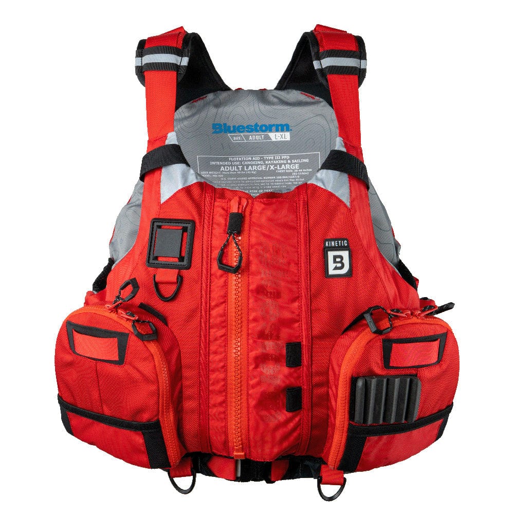 Kayak Accessories Bluestorm Kinetic Kayak Fishing Vest - Nitro Red - 2XL/3XL