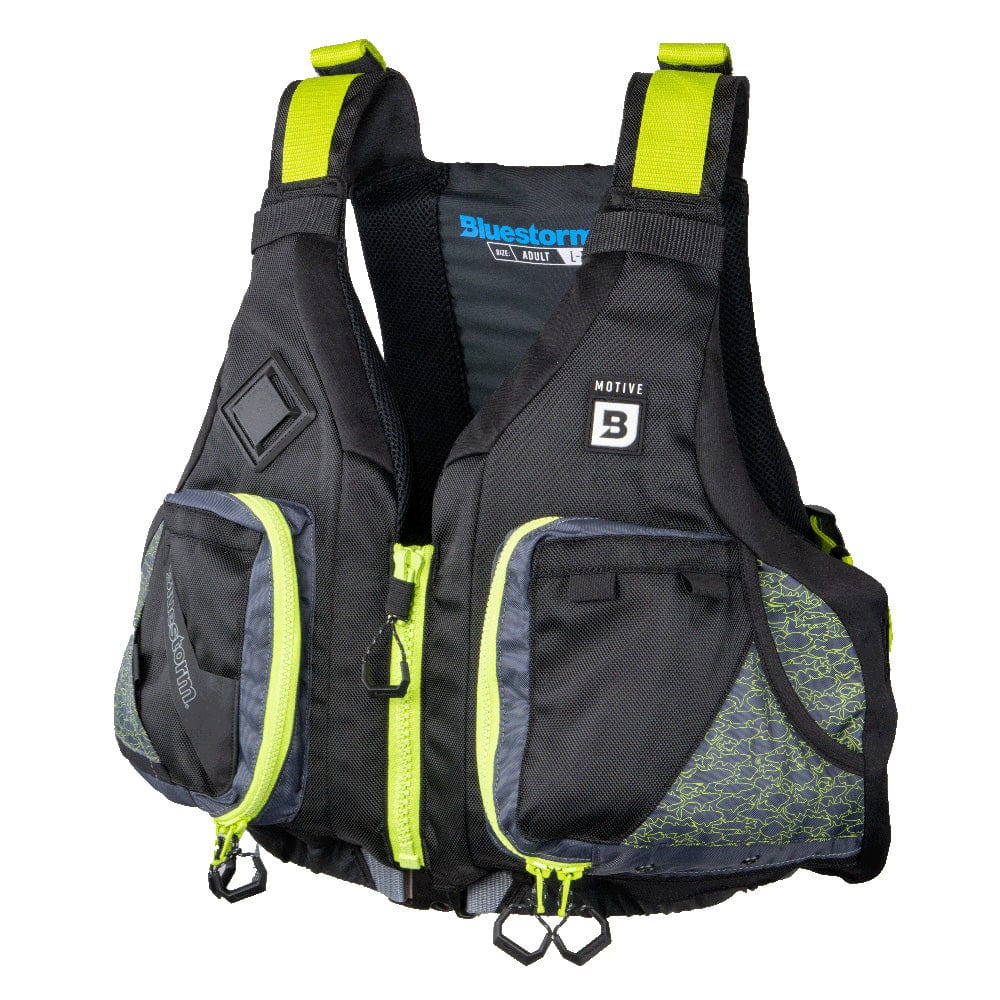 Kayak Accessories Bluestorm Motive Kayak Fishing Vest - Hi-Vis - L/XL