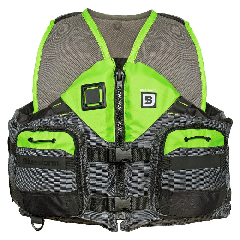 Kayak Accessories Bluestorm Sportsman Adult Mesh Fishing Life Jacket - Hi-Vis - 2XL/3XL