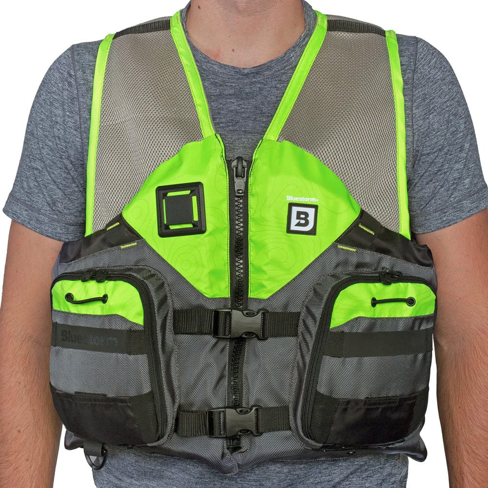 Kayak Accessories Bluestorm Sportsman Adult Mesh Fishing Life Jacket - Hi-Vis - 2XL/3XL