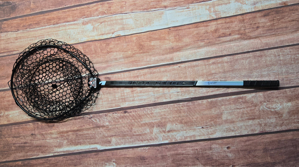 extra long handle fishing net SIWRDTG Heavy Duty Large Aluminum Landing North Fork Nets XL Boat
