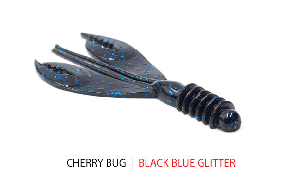 Soft Plastic Cherry Bug Cherry Bug / Black Blue Glitter Cherry Bug