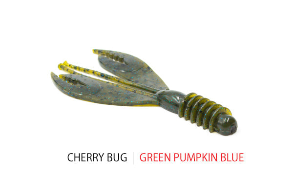Soft Plastic Cherry Bug Cherry Bug / Green Pumpkin Blue Cherry Bug