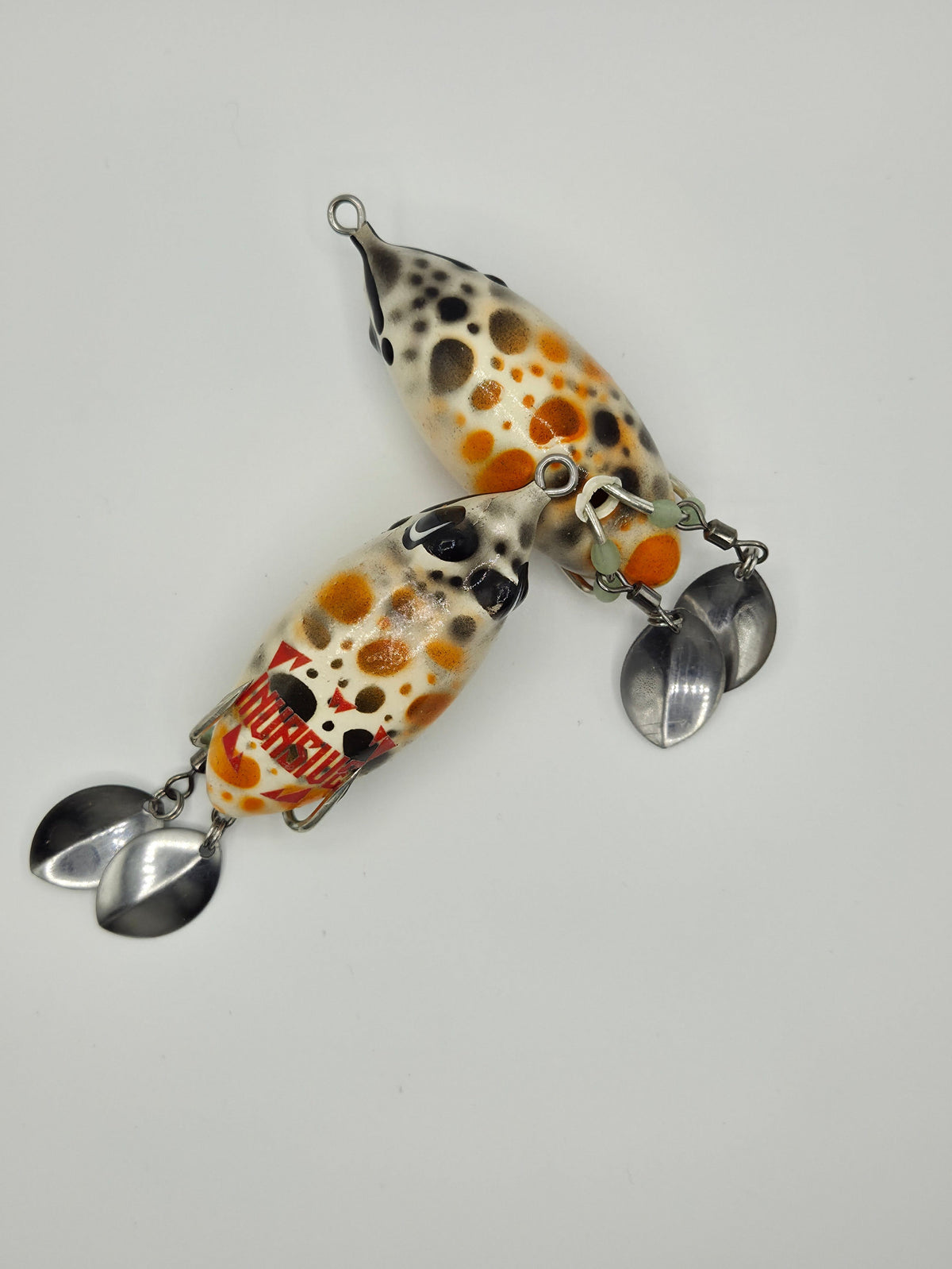 Fishing Baits &amp; Lures Chop Frog Orange and Black Dots Chop Frog