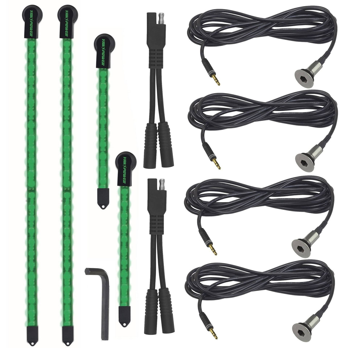 Electronics Complete LED Light Kit, 4-Piece Green Complete LED Light Kit, 4-Piece