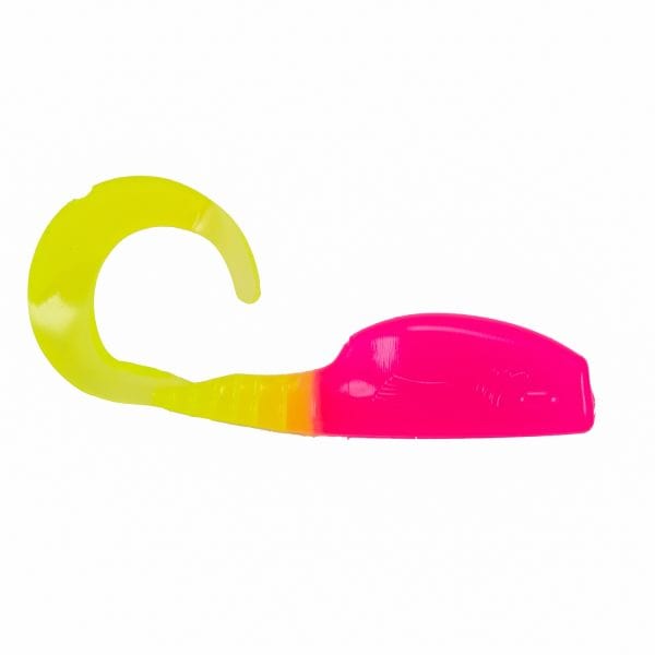 Baits Crappie Magnet Fin Commander Slab Curly Pink Chartreuse Crappie Magnet Fin Commander Slab Curly - Pescador Fishing Supply