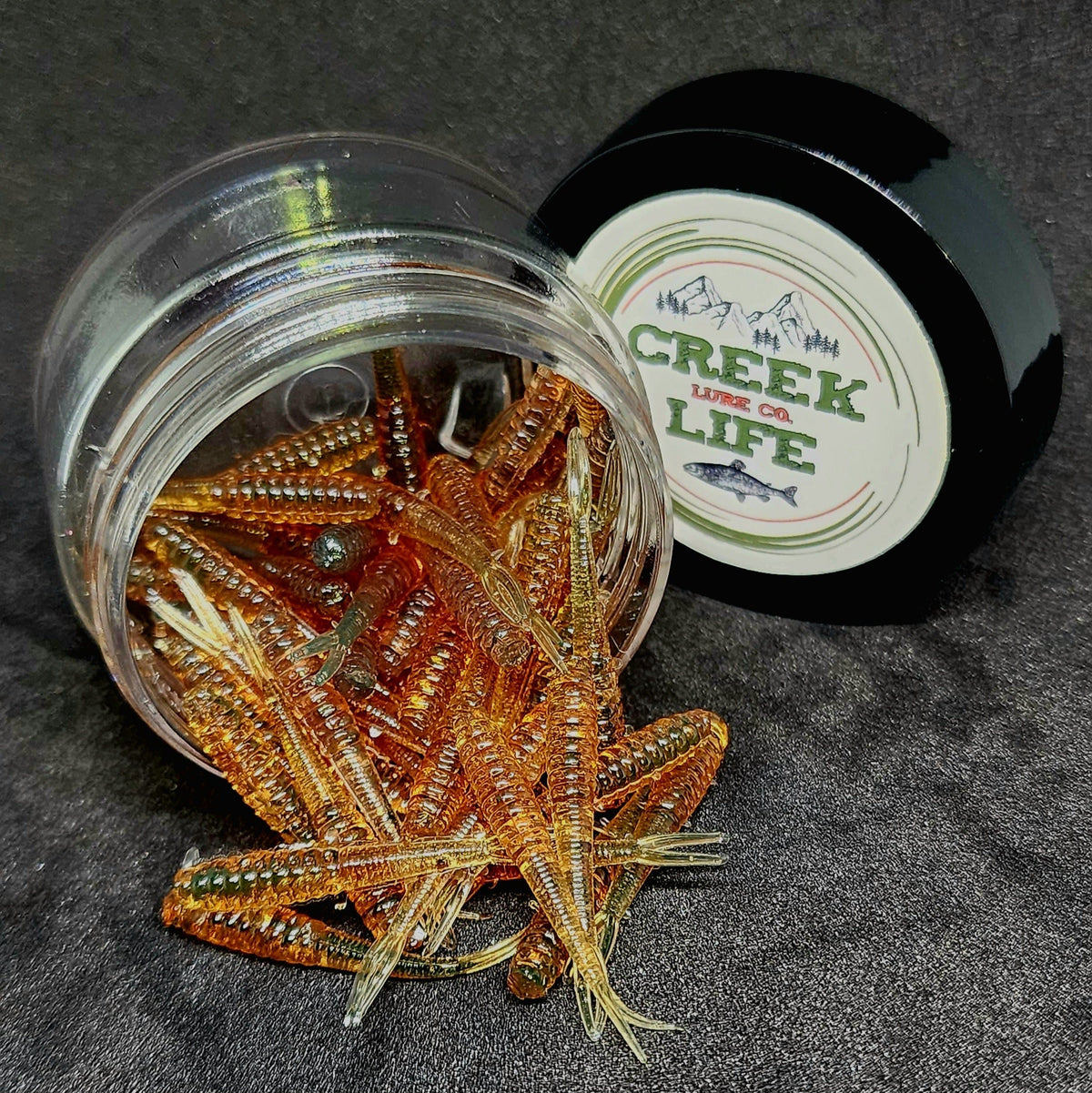 Soft Plastic Creek Life 1.4&quot; Micro Fluke &quot;The Ditch Stick&quot; - Jar of 20 Creek Life Ditch Stick 1.4&quot; Micro Fluke – Pescador Fishing Supply