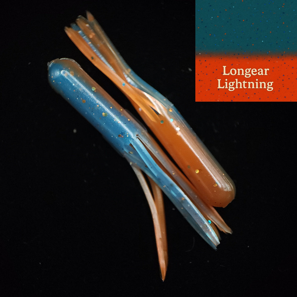 Soft Plastic Creek Life 1.8&quot; Micro Hollow Tube &quot;Whisker-Doodle Dangleworm&quot; Longear Lightning (8 Pack) Creek Life Whisker-Doodle Dangleworm 1.8&quot; Tube – Pescador Supply