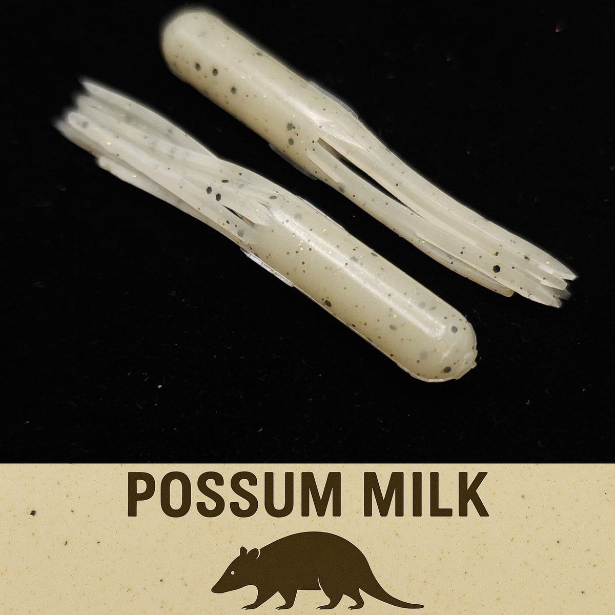 Soft Plastic Creek Life 1.8&quot; Micro Hollow Tube &quot;Whisker-Doodle Dangleworm&quot; Possum Milk (8 Pack) Creek Life Whisker-Doodle Dangleworm 1.8&quot; Tube – Pescador Supply