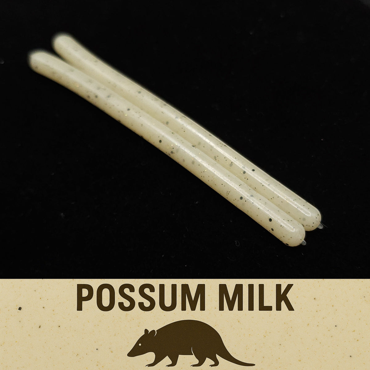 Soft Plastic Creek Life 2.9&quot; Trout Worm Appalachian Trout Tamer – 8 Pack Possum Milk (8 Pack) Creek Life Appalachian Trout Tamer 2.9&quot; Worm – Pescador Fishing Supply
