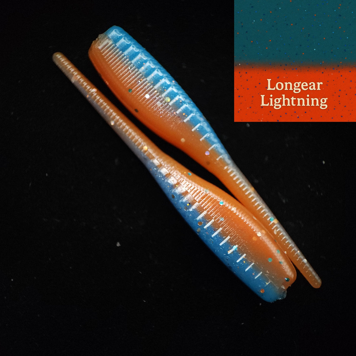 Soft Plastic Creek Life 2&quot; Baby Shad &quot;The Needlebutt Shad&quot; 16 Pack Longear Lightning (16 Pack) Jar of 2&quot; Baby Shad &quot;The Needlebutt Shad&quot; - Pescador Fishing Supply