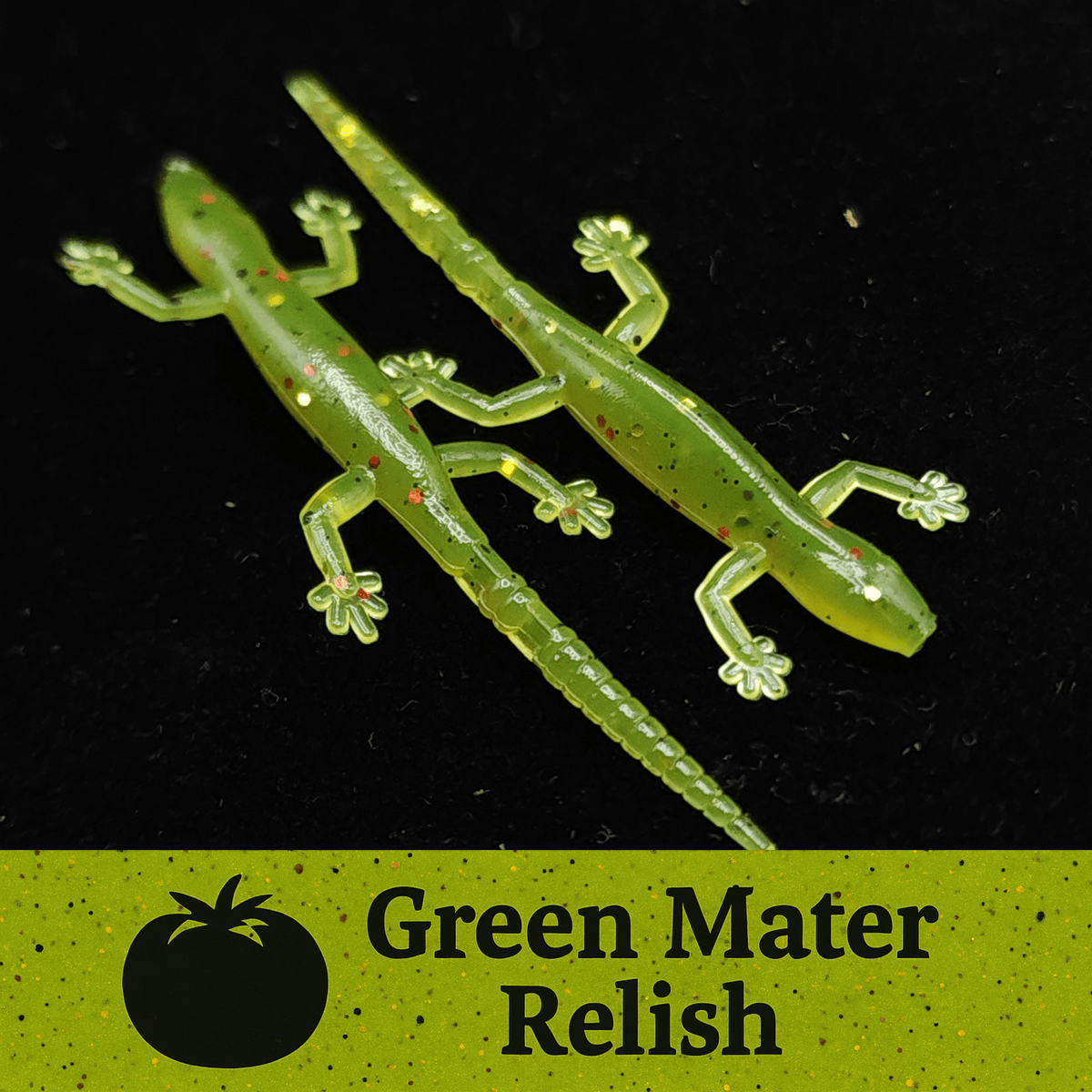 Soft Plastic Creek Life 2&quot; Salamander Moss Dweller – 6 Pack Green Mater Relish (6 Pack) Creek Life Moss Dweller 2&quot; Salamander – Pescador Fishing Supply