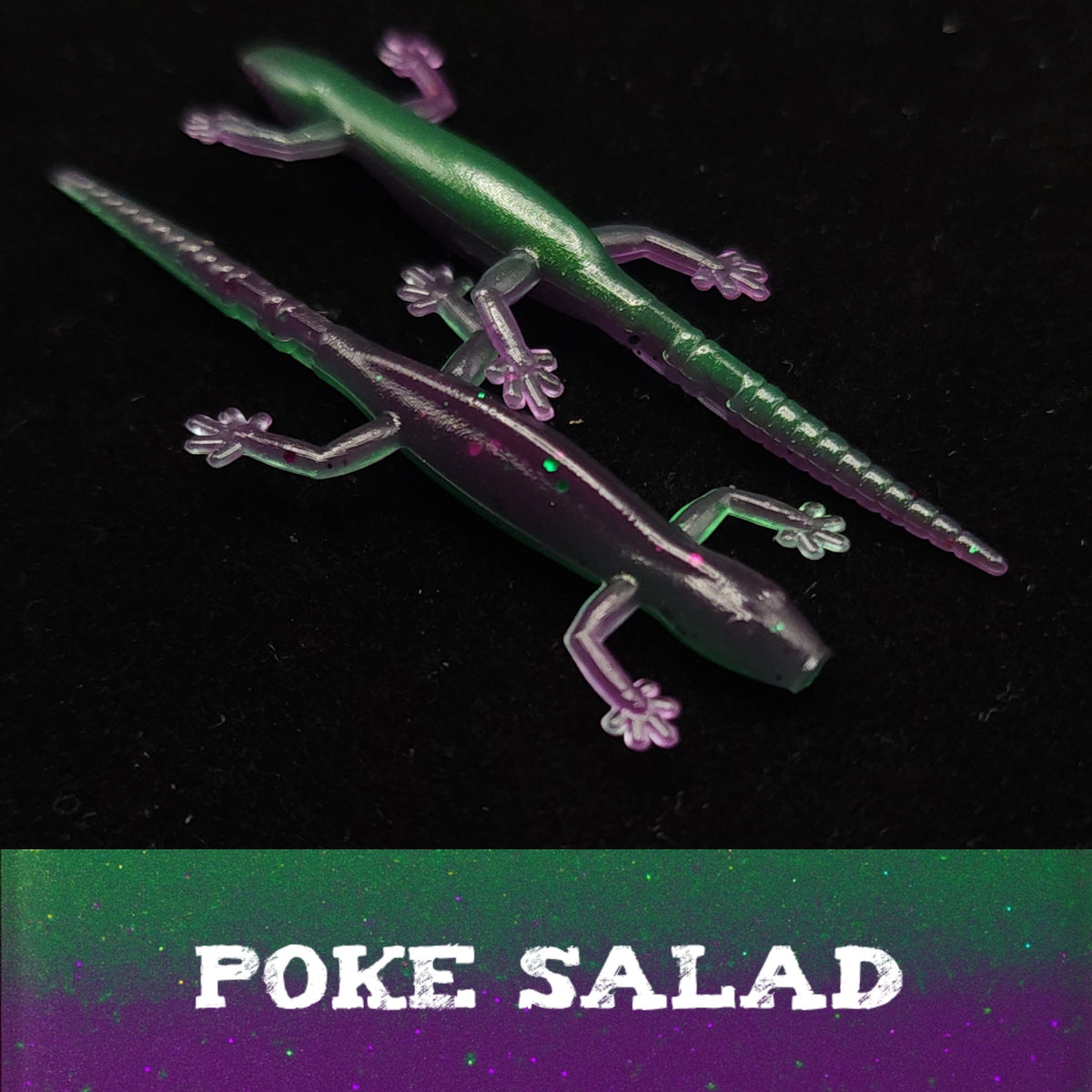 Soft Plastic Creek Life 2&quot; Salamander Moss Dweller – 6 Pack Poke Salad (6 Pack) Creek Life Moss Dweller 2&quot; Salamander – Pescador Fishing Supply