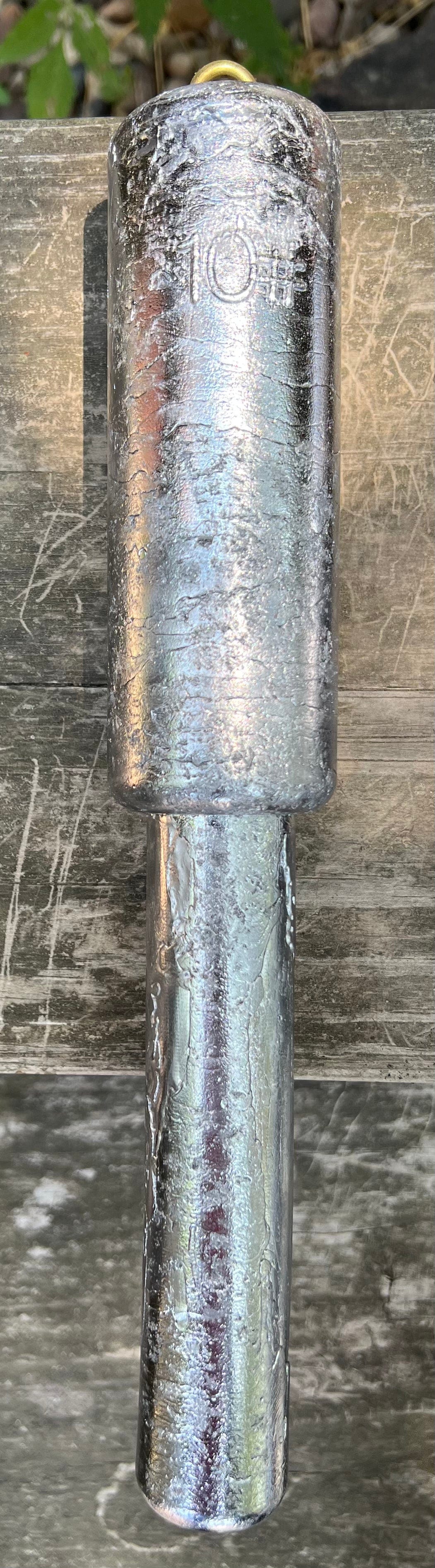Fishing Deep Sea Fishing Weights - 1-12 lb Lead Deep Drop Sinkers 10 lb neck down Deep Sea Fishing Weights - 1-12 lb Lead Deep Drop Sinkers