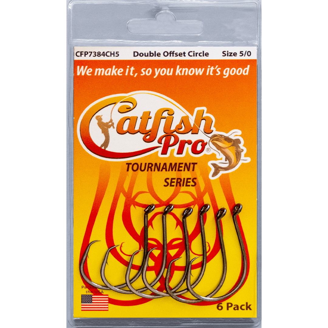 circle hook fishing store Catfish Pro Double Offset Circle Hooks 5/0 for Channel Catfish