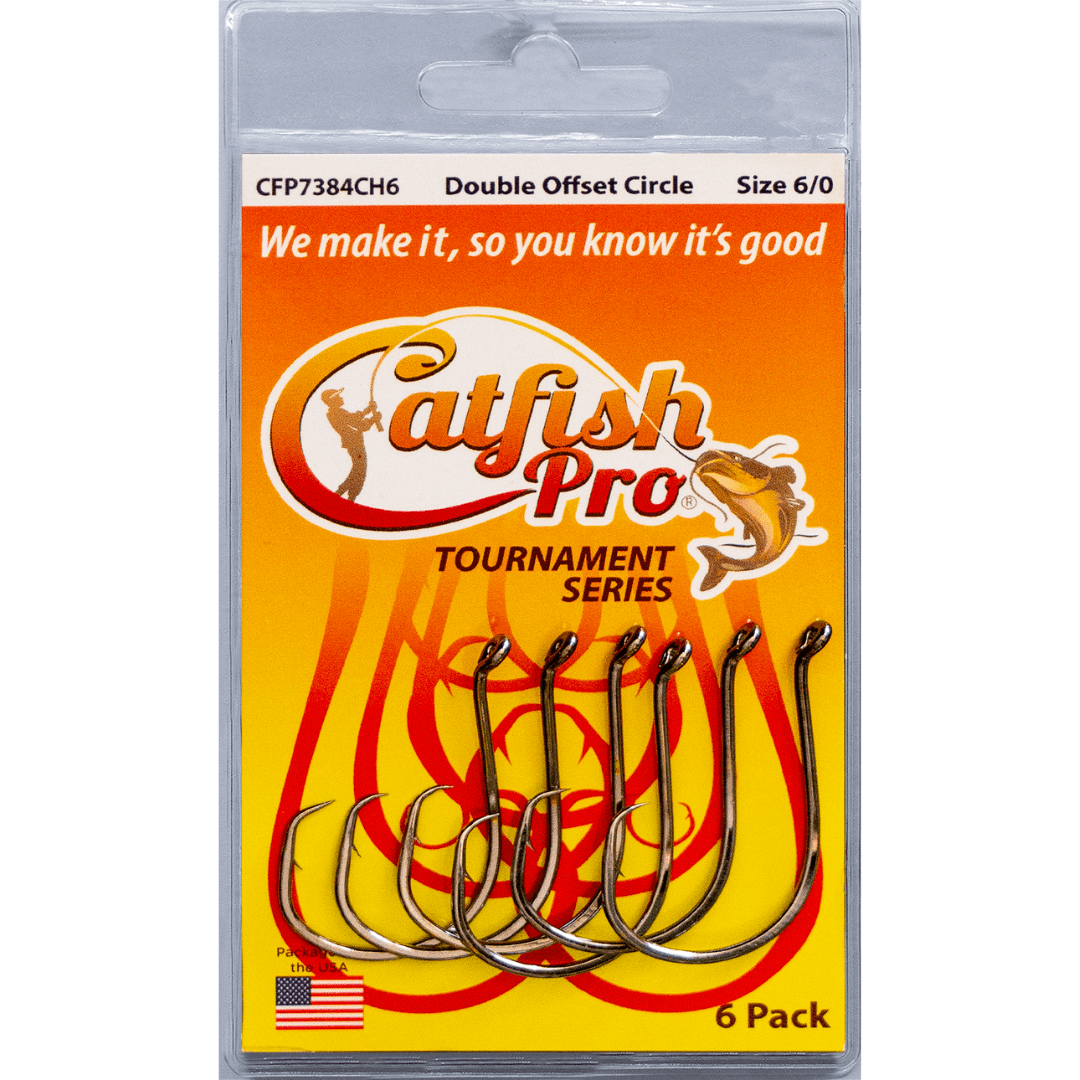 Catfish Hooks Double Offset Circle Hooks 6/0 6 Pack Double Offset Circle Hooks 6/0