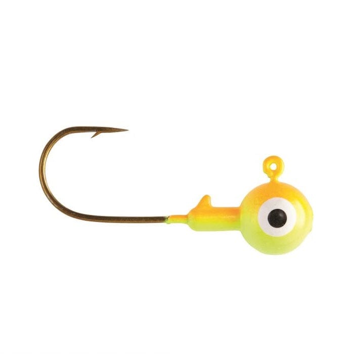 Baits Eagle Claw Ball Head Jig - 10 pack 1/16 oz. / Chartreuse / Orange Eagle Claw Ball Head Jig | Pescador Fishing Supply