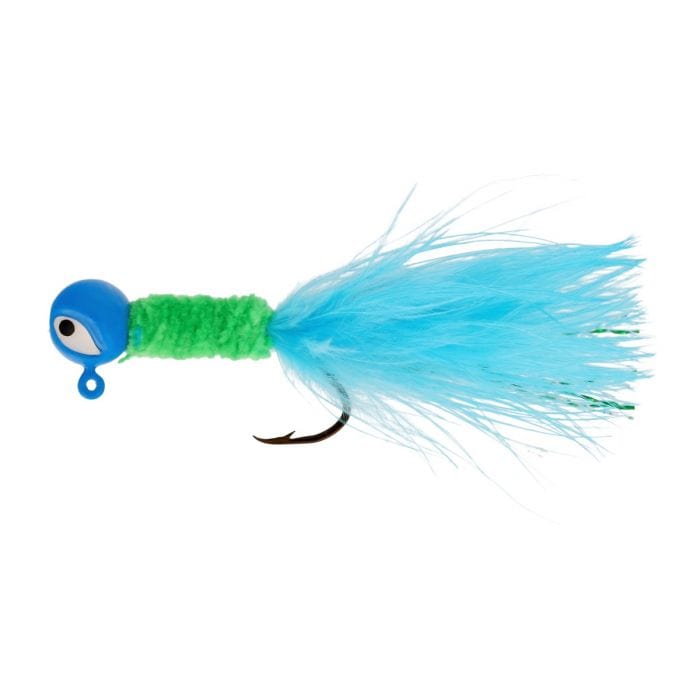 Eagle Claw PVJC Pro-V Chenille Crappie Jig | Pescador Fishing Supply Blue/Chartreuse