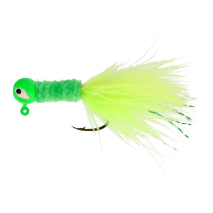Eagle Claw ECJC Crappie Chenille Jig Fishing Lure, Chartreuse
