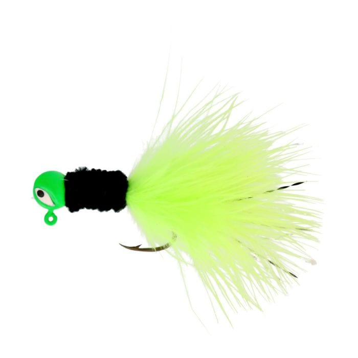 Baits Eagle Claw PVJC PRO-V Chenille Crappie Jig Chartreuse/Black Eagle Claw PVJC PRO-V Chenille Crappie Jig | Pescador Fishing Supply