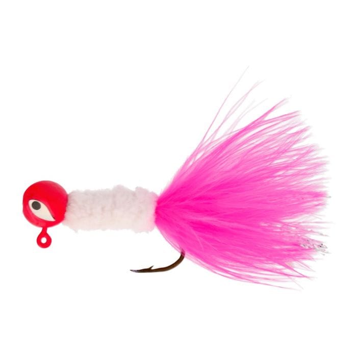 Baits Eagle Claw PVJC PRO-V Chenille Crappie Jig Pink/White Eagle Claw PVJC PRO-V Chenille Crappie Jig | Pescador Fishing Supply