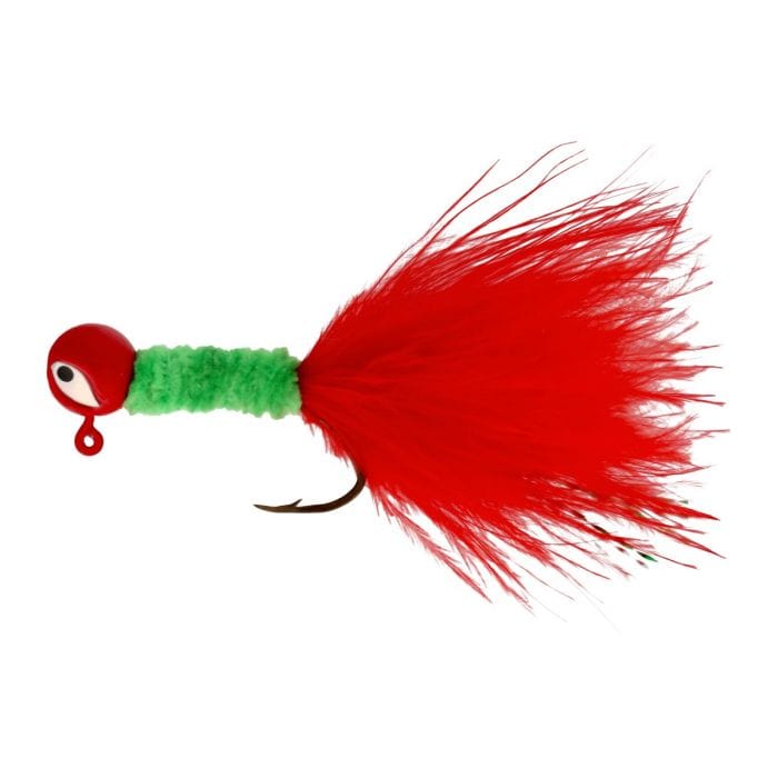 Eagle Claw PVJC Pro-V Chenille Crappie Jig | Pescador Fishing Supply Red/Chartreuse