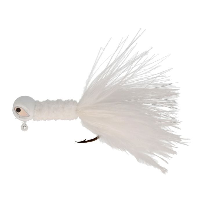 Eagle Claw ECJC Crappie Chenille Jig Fishing Lure, White
